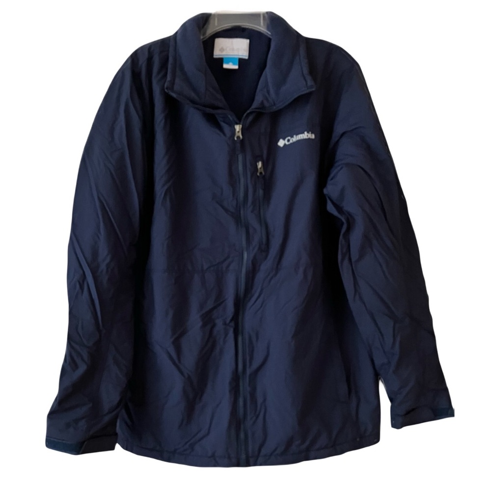 Columbia Winter Jacket, Sz. XLT, Dark Blue, Fleece Lining, Like New Condition